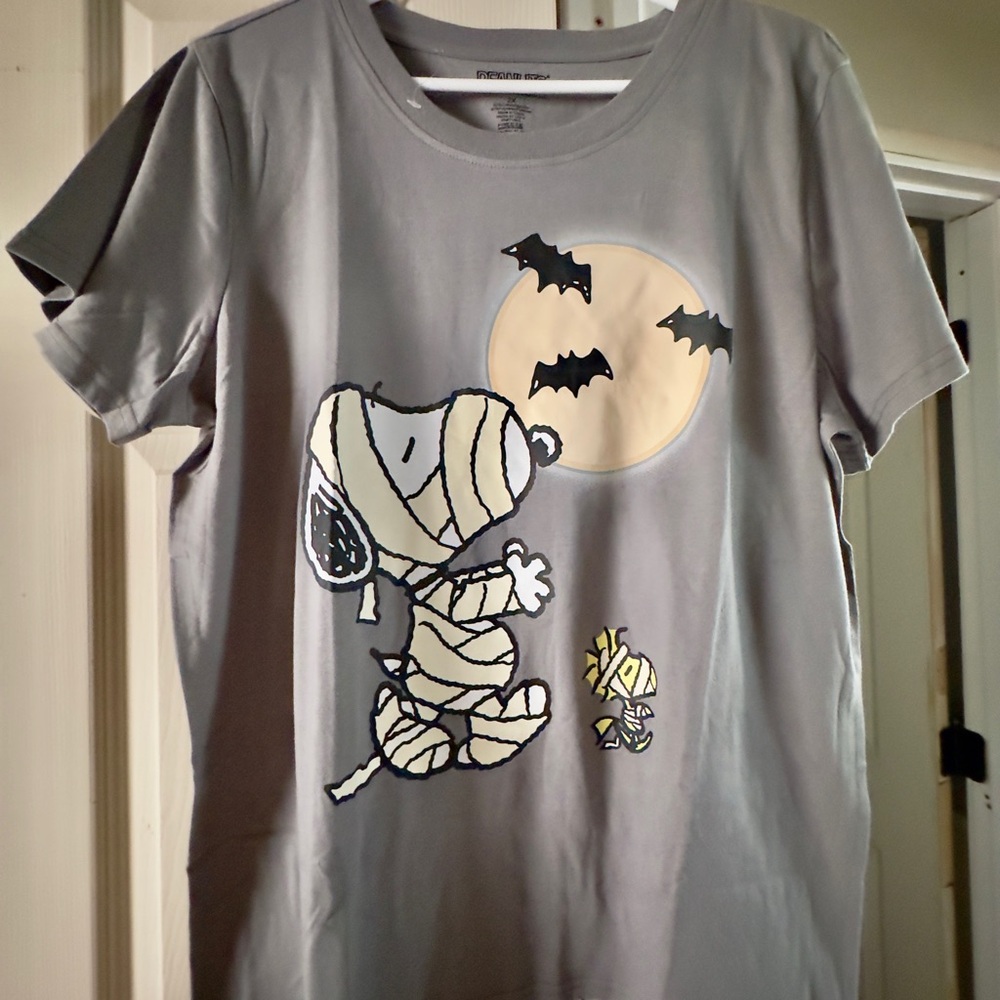 Gray Snoopy Halloween T-Shirt